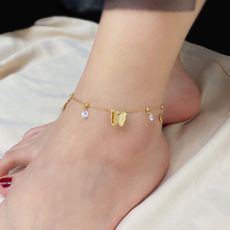 6622 Butterfly Diamond Anklet