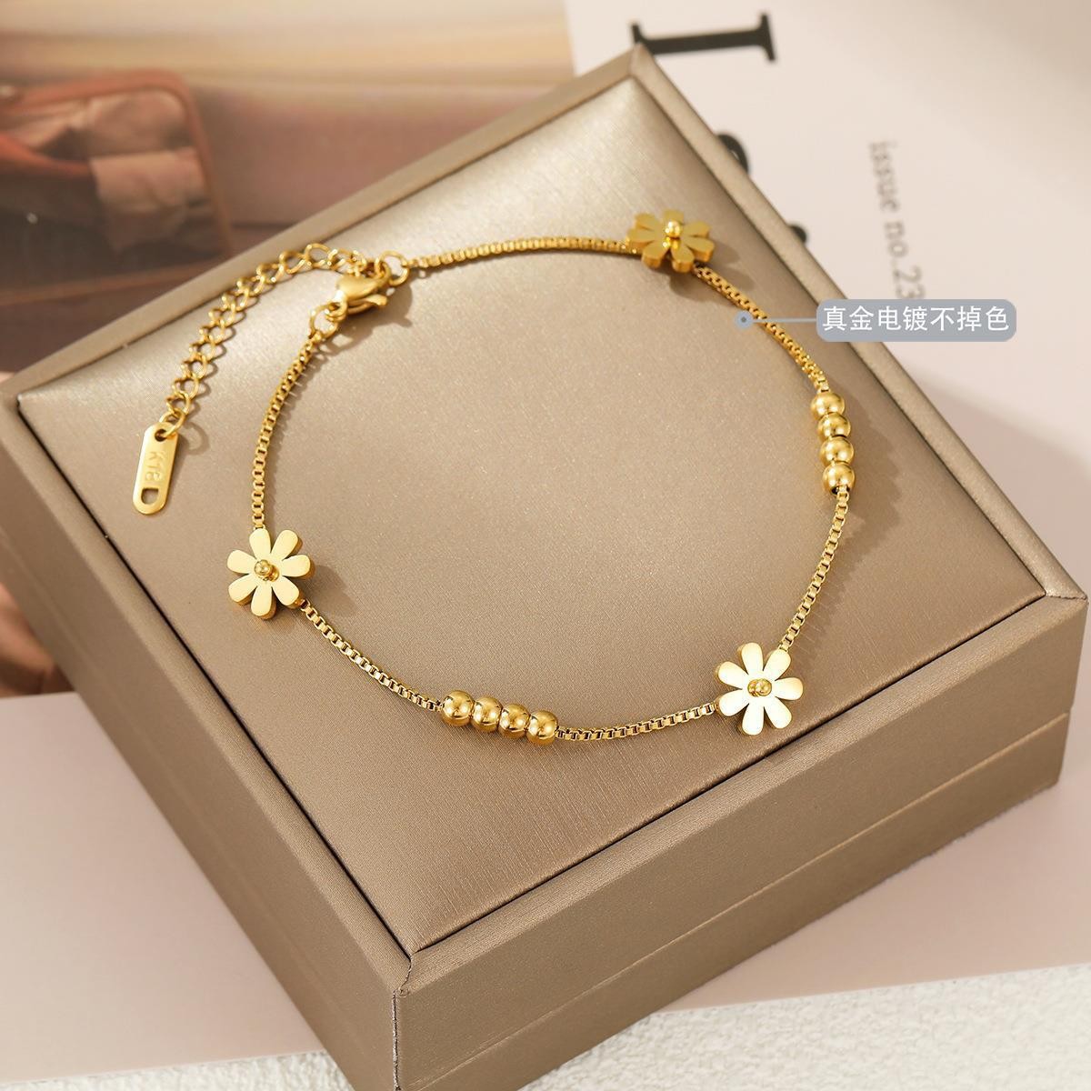 6634 Daisy Beaded Anklet